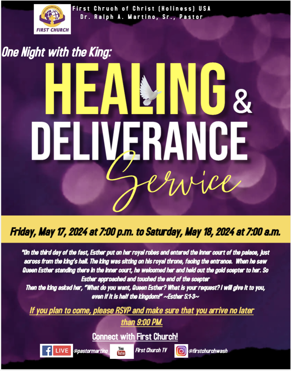 One Night with the King: A Night of Healing and Deliverance - First ...